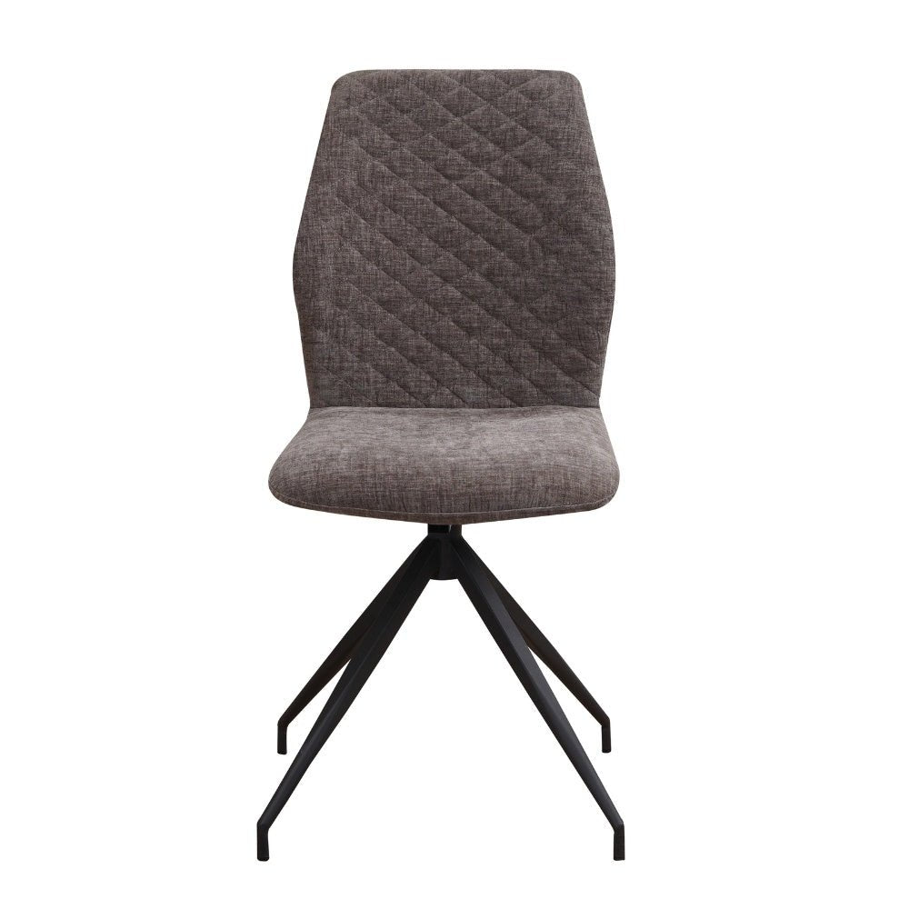 Chaise de salle à manger Charly chenille Dimehouse Taupe LxlxH 67x60x51 Tissu Blanc photo vue de face