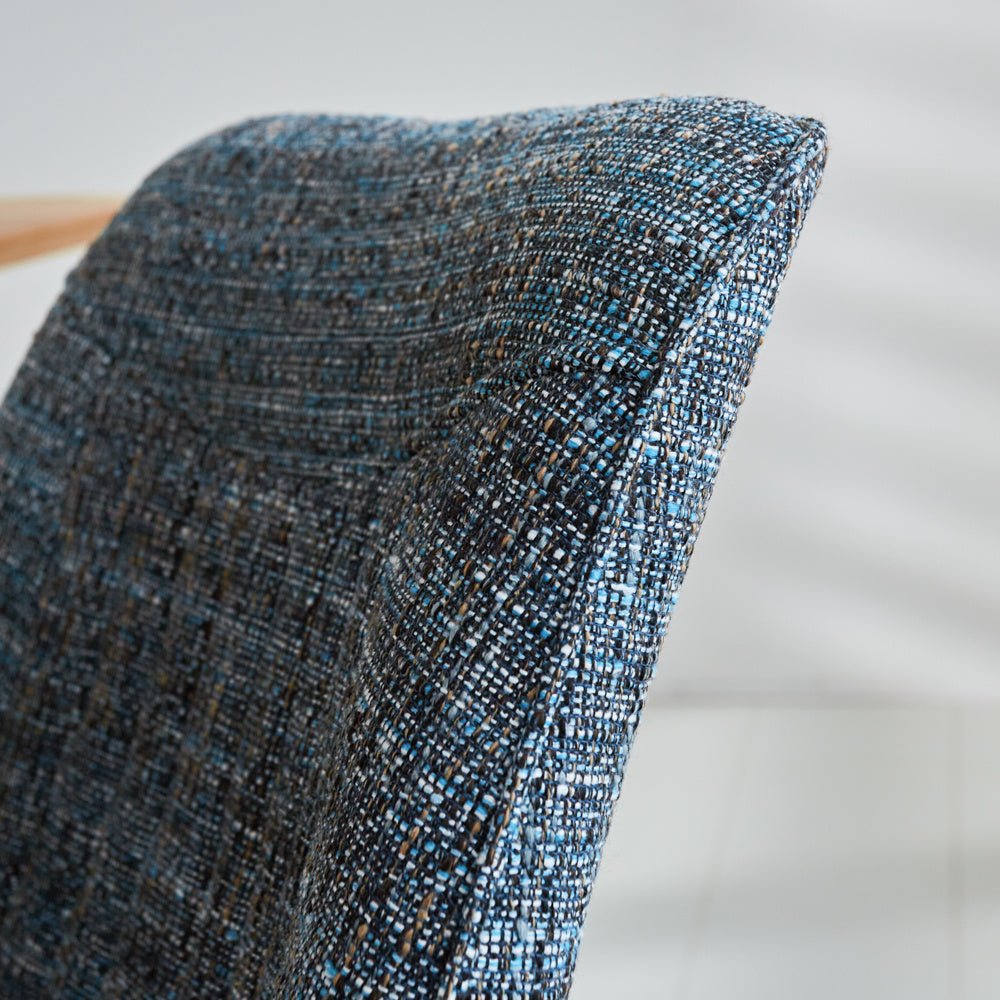 Chaise de salle à manger Jada Chenille Dimehouse Bleu LxlxH 79x57x53 Tissu Détail photo d'ambiance