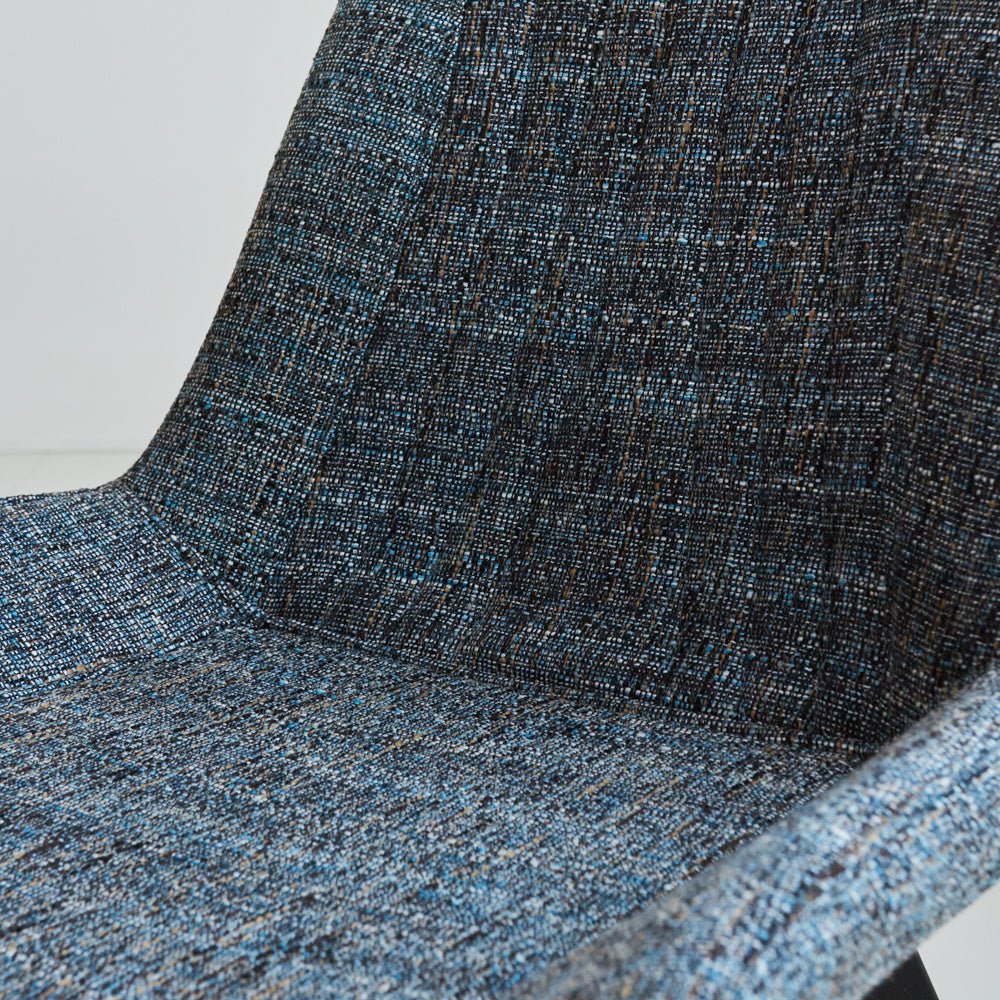 Chaise de salle à manger Jada Chenille Dimehouse Bleu LxlxH 79x57x53 Tissu Détail photo d'ambiance