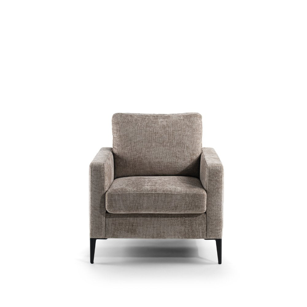 Fauteuil Flora DH Intérieur Tissu Beige Blanc photo vue de face