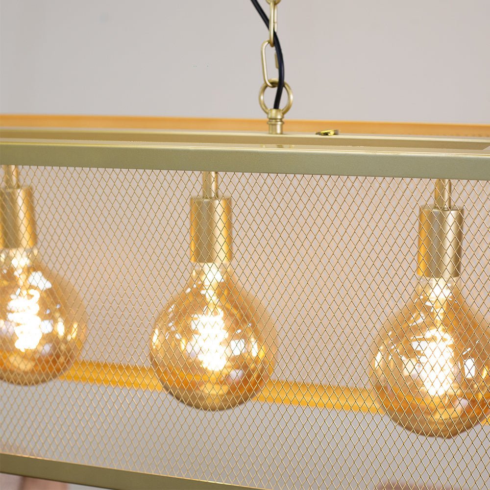 Hanglamp Duncan Dimehouse Goud LxBxH 105x41x36 Metaal Sfeerfoto detail