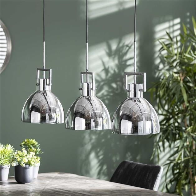Lampe à suspension Marie DH Intérieur Argent LxlxH 98x47x34 Argent Photo d'ambiance vue de face diagonale
