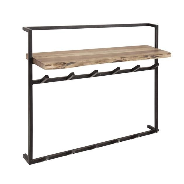 Porte-manteau Naomi DH Intérieur Acacia LxlxH 105x85x20 Bois d'acacia Photo blanche vue de face diagonale