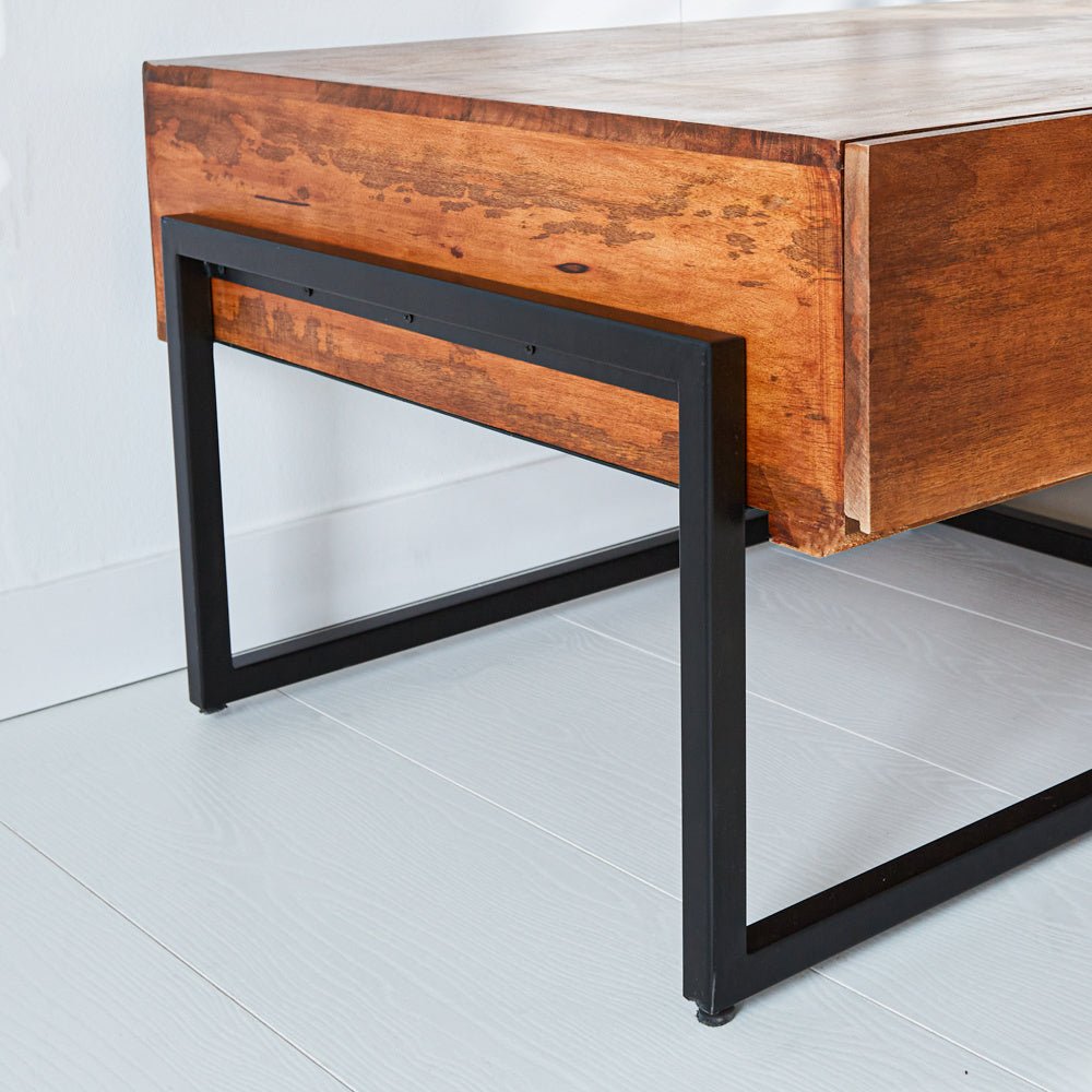 Meuble TV Emma Dimehouse Marron LxlxH 148x82x52 Bois de manguier Cadre photo détaillé