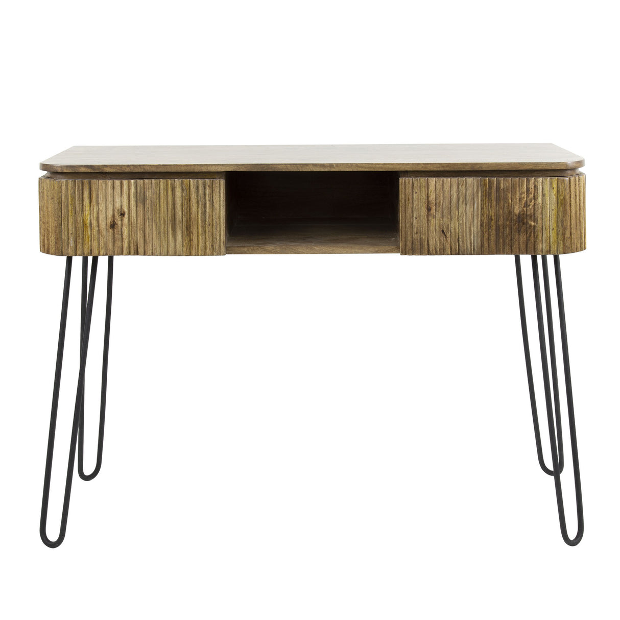 Coiffeuse Maria DH Interior Mango LxlxH 116x47x29 Bois de manguier Photo blanche vue de face