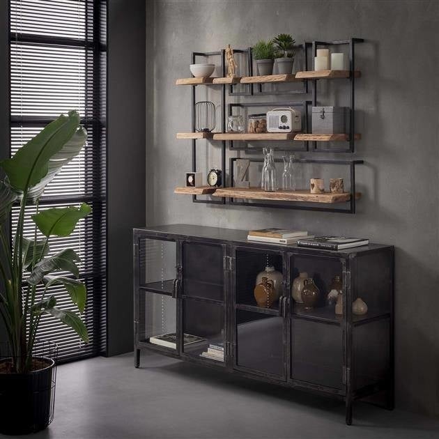 Etagère murale Aberdeen DH Intérieur Acacia LxlxH 65x32x12 Bois d'acacia Photo d'ambiance en situation