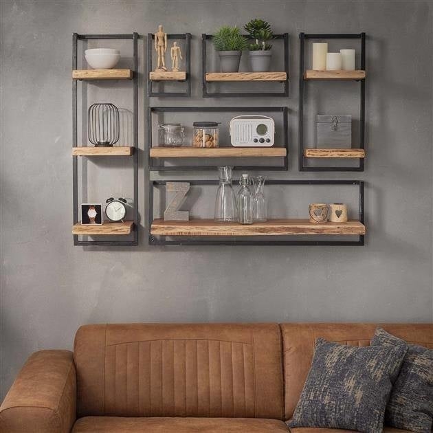 Etagère murale Aberdeen DH Intérieur Acacia LxlxH 66x33x11 Bois d'acacia Photo d'ambiance en situation