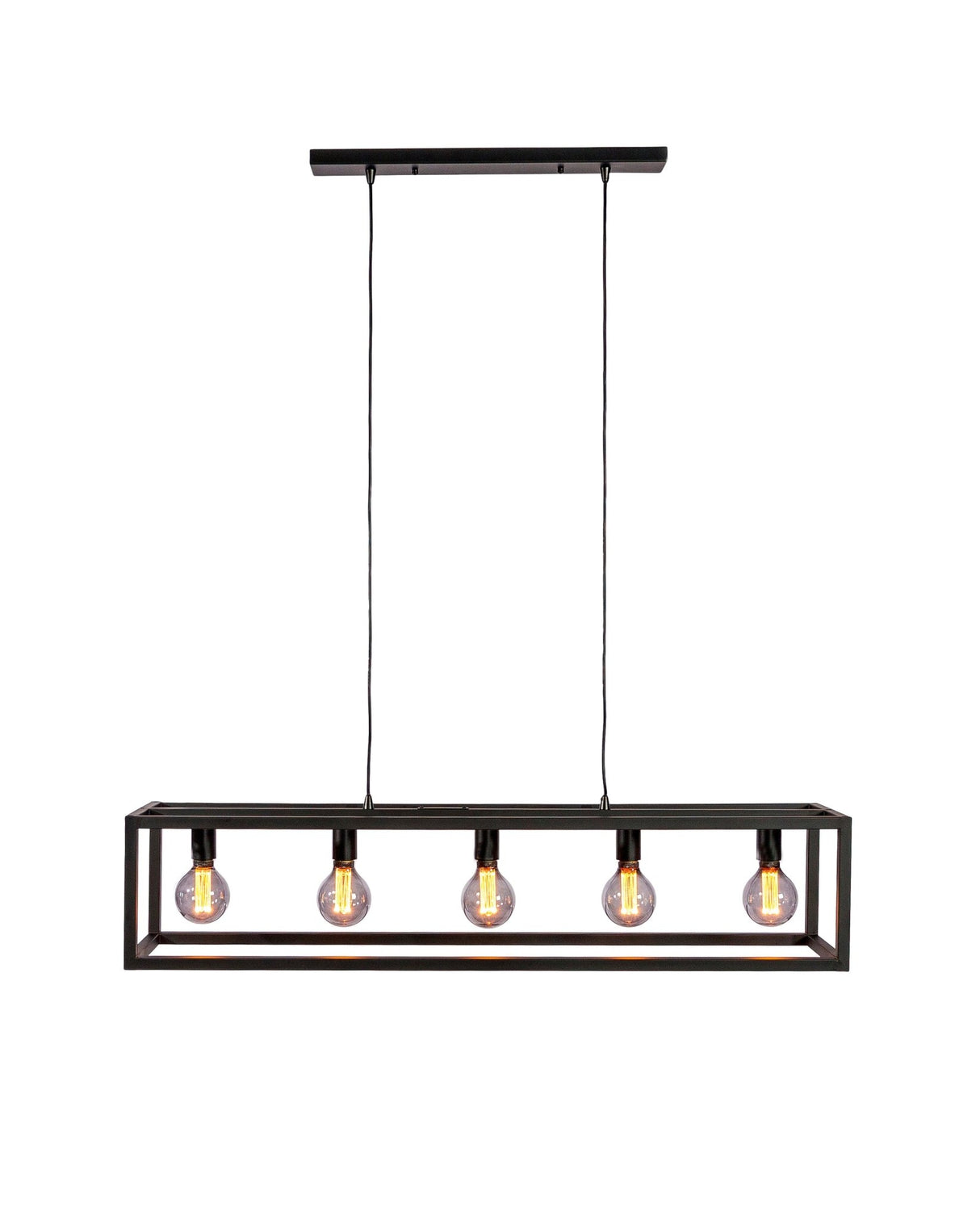 Lampe suspendue Tibor 5 lumières métal noir