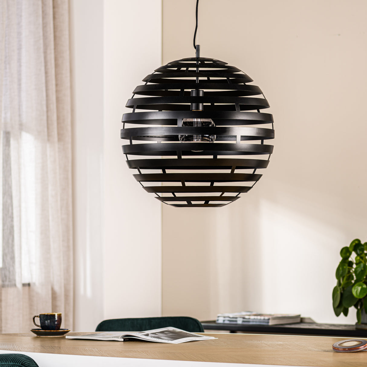 Hanglamp Shane metaal zwart