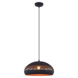 Lampe suspendue Indy 1 lumière métal noir