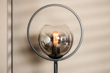 Stehlampe Elif Metall Rauchglas