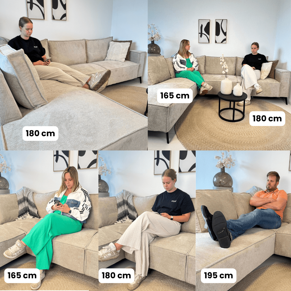 Canapé d'angle Yara avec chaise longue gauche Chenille Gray