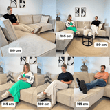 Canapé d'angle Yara avec chaise longue gauche Chenille Gray