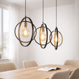Lampes suspendues - Lampe suspendue Industrielle - noir - métal rond - Otan 3 - lumière - Dimehouse