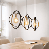 Suspension Industrielle Otan 3 lumières Ronde Métal 