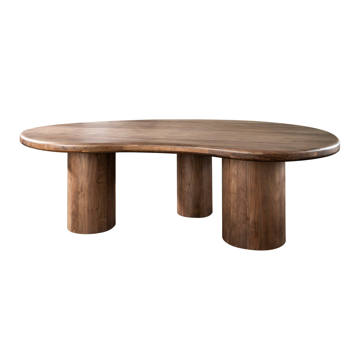 Table à manger organique Alo en bois d'acacia brun 240x160 cm 