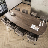 Table à manger ovale en teck Deens Alo 300x120 cm 