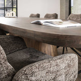 Table à manger ovale en teck Deens Alo 300x120 cm 