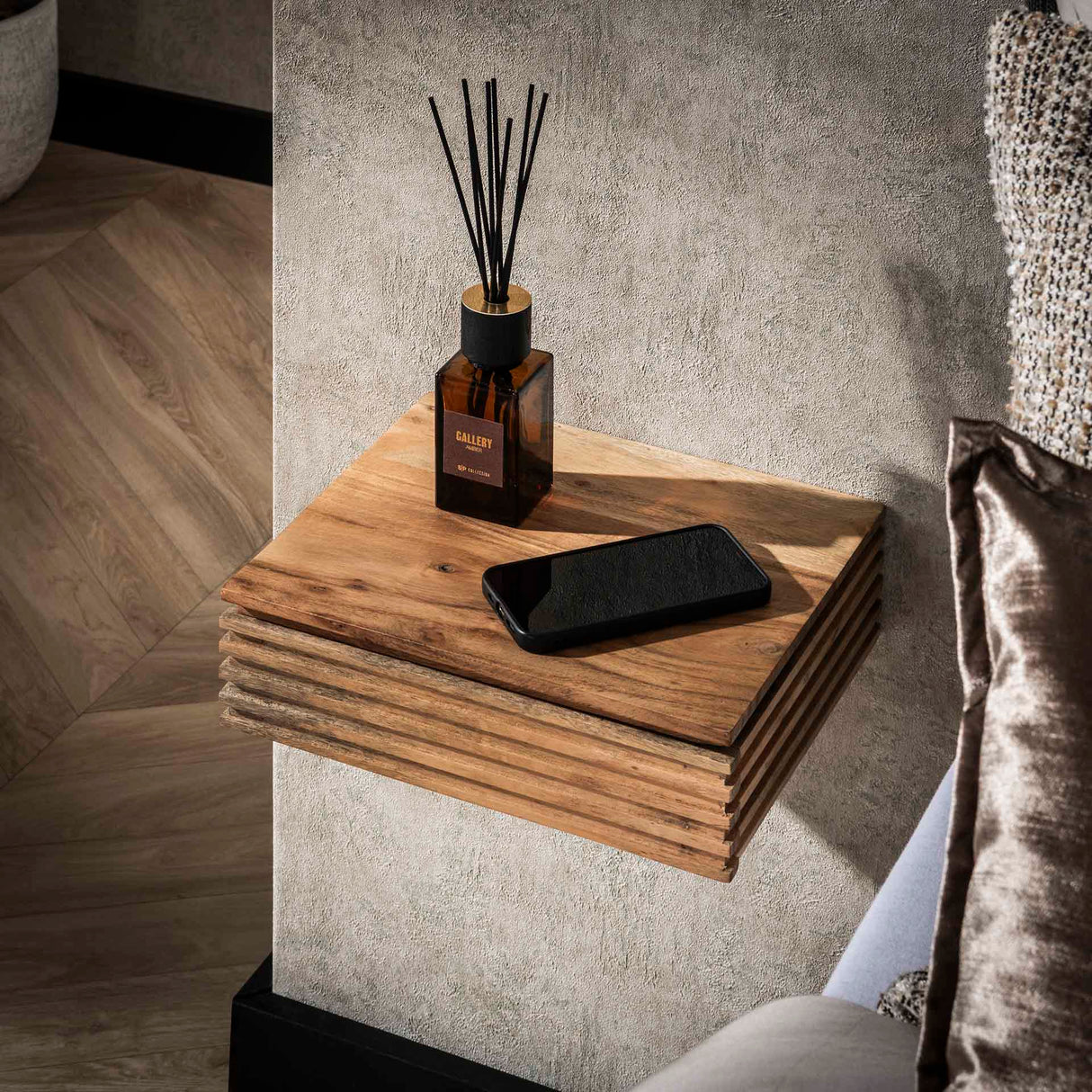 Avela XS Table de nuit 1 tiroir en acacia massif ensemble de 2 