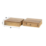 Avela XS Table de nuit 1 tiroir en acacia massif ensemble de 2 