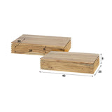 Tables de chevet Arlo Set de 2 – Acacia massif avec tiroir 