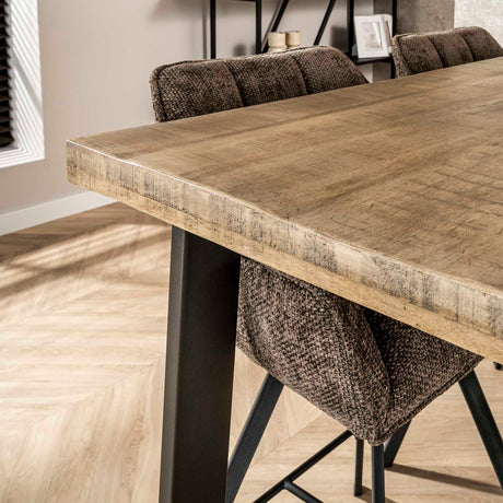 Table de bar industrielle en bois de mangue Wyatt Blanc 135x70 cm