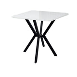 Table à manger Elma blanc 70 x 70 cm Bois enduit mélaminé