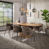 Eettafels - Eettafel Sue 215 cm Mangohout Zand - Dimehouse