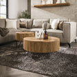 Tables basses - Lot de 2 tables basses rondes Maria Bois de manguier - Dimehouse