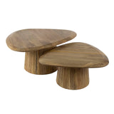 Ensemble de 2 tables basses en mango massif en forme de triangle Mango Cove 