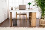 Vesper Bureau d'étude 130x120 cm en pin blanc Mélamine Atlantic Blanc 