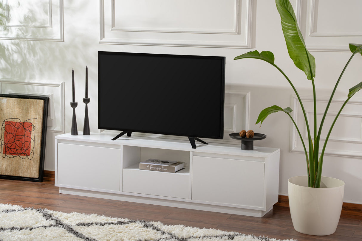 Meubles de télévision Vanguard Naturel White Mélamine 160x42x29,5 cm