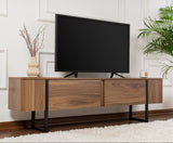 Meuble TV Serenity Noyer Noir 180x29,5x50 cm Mélamine Noir Walnut 
