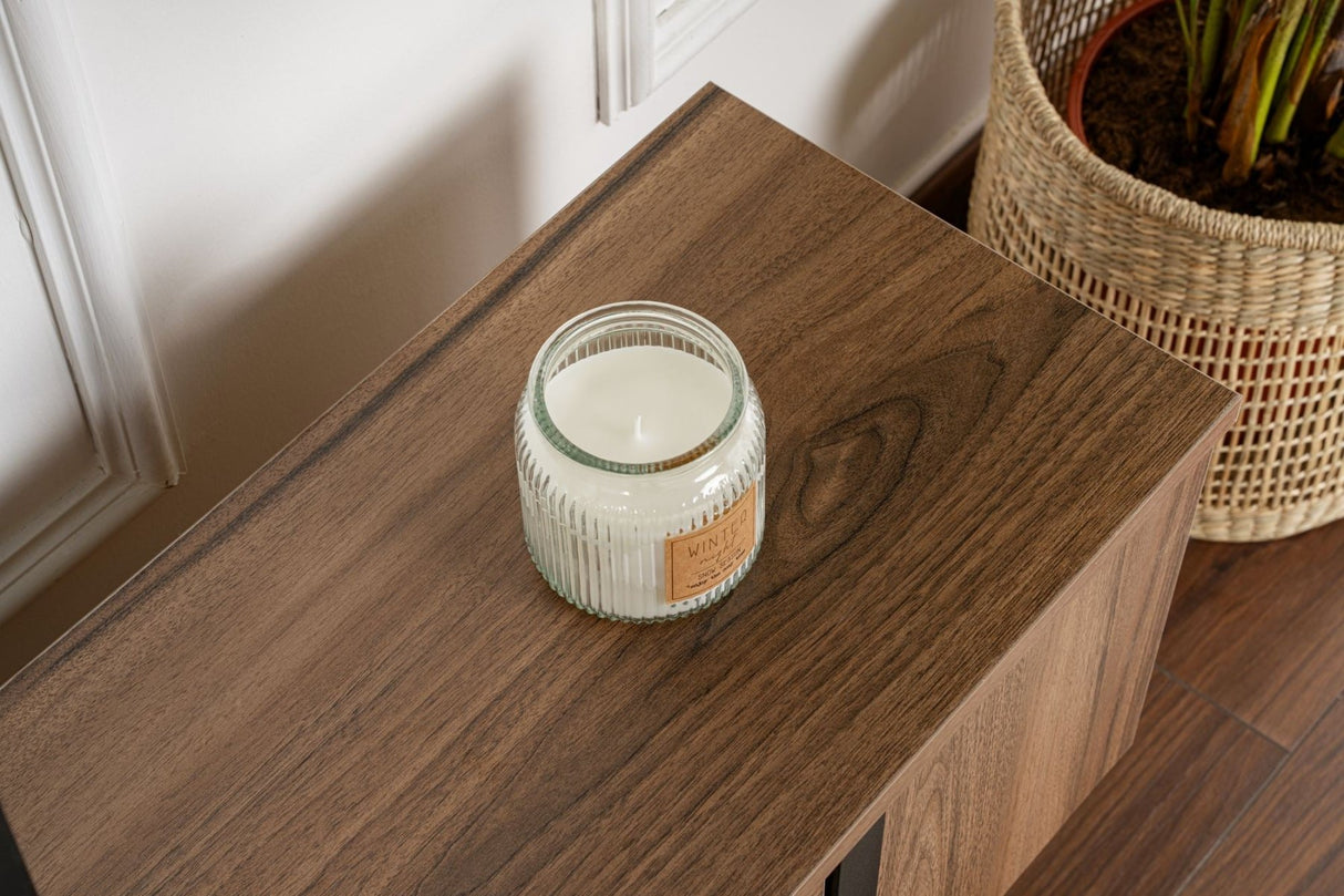 Meuble TV Serenity Noyer Noir 180x29,5x50 cm Mélamine Noir Walnut 