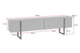 Meuble TV Serenity Noyer Noir 180x29,5x50 cm Mélamine Noir Walnut 