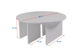 Table basse ronde Moari Noir Mélamine 90 cm 