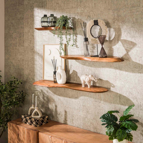 Étagère Murale Acacia Nala 90 cm – Bois Massif 