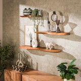 Étagère murale nordique 120 en bois d'acacia massif 
