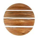 Étagère murale ronde Binc en bois naturel 
