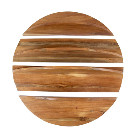 Étagère murale ronde Binc en bois naturel 