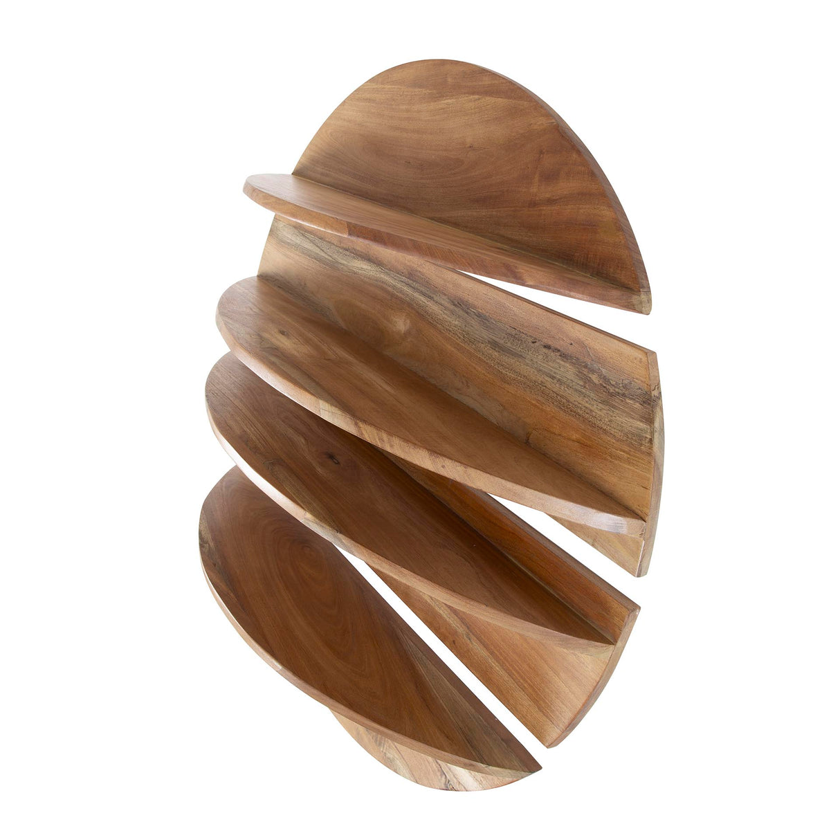 Étagère murale ronde Binc en bois naturel 