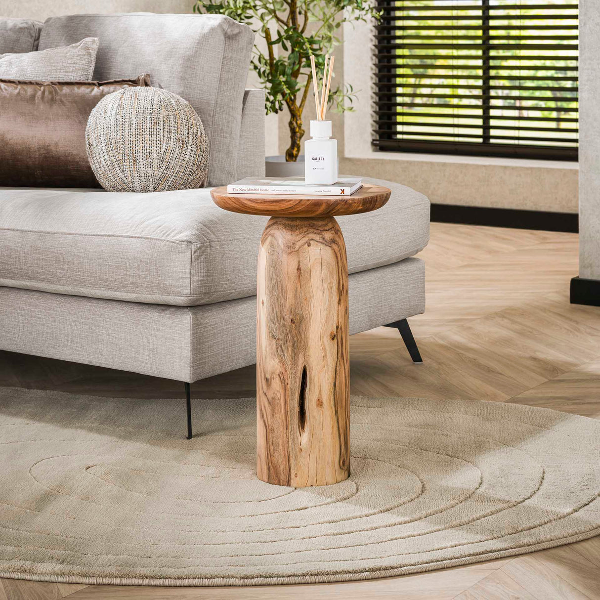 Table d'appoint Nova - Bois d'acacia massif - 55 cm de hauteur 