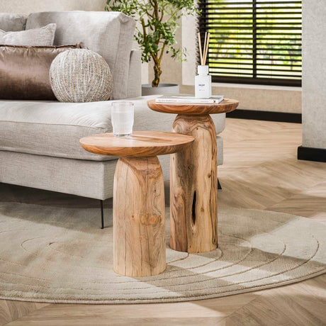 Table d'appoint Nova - Bois d'acacia massif - 55 cm de hauteur 