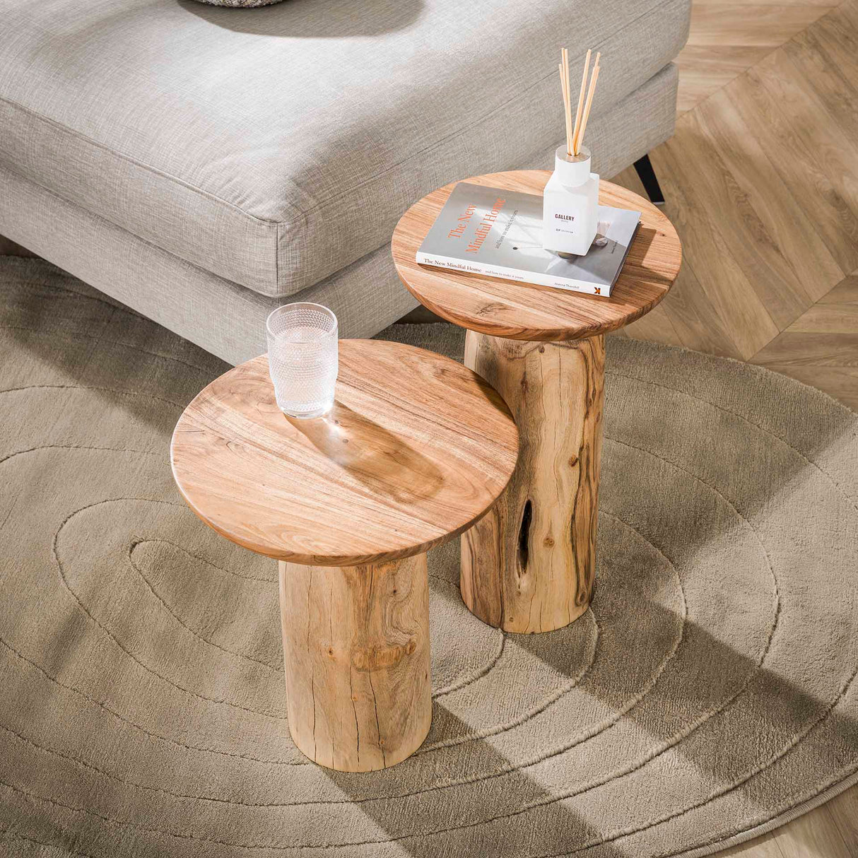Table d'appoint Nova - Bois d'acacia massif - 55 cm de hauteur 