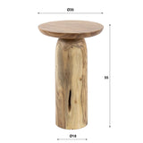 Table d'appoint Nova - Bois d'acacia massif - 55 cm de hauteur 