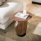Table d'appoint Acacia Glaze Brown 45x36x50 cm 