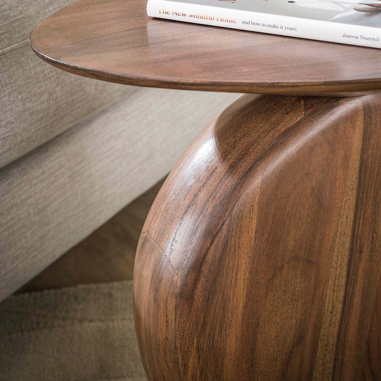 Table d'appoint Acacia Glaze Brown 45x36x50 cm 