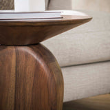Table d'appoint Acacia Glaze Brown 45x36x50 cm 