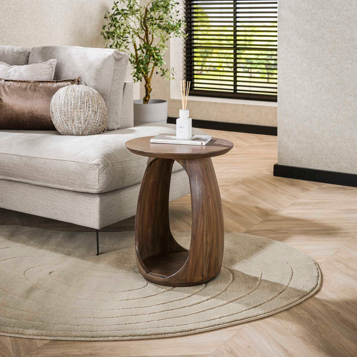 Table d'appoint Juno Acacia Marron 45x45x56 cm 