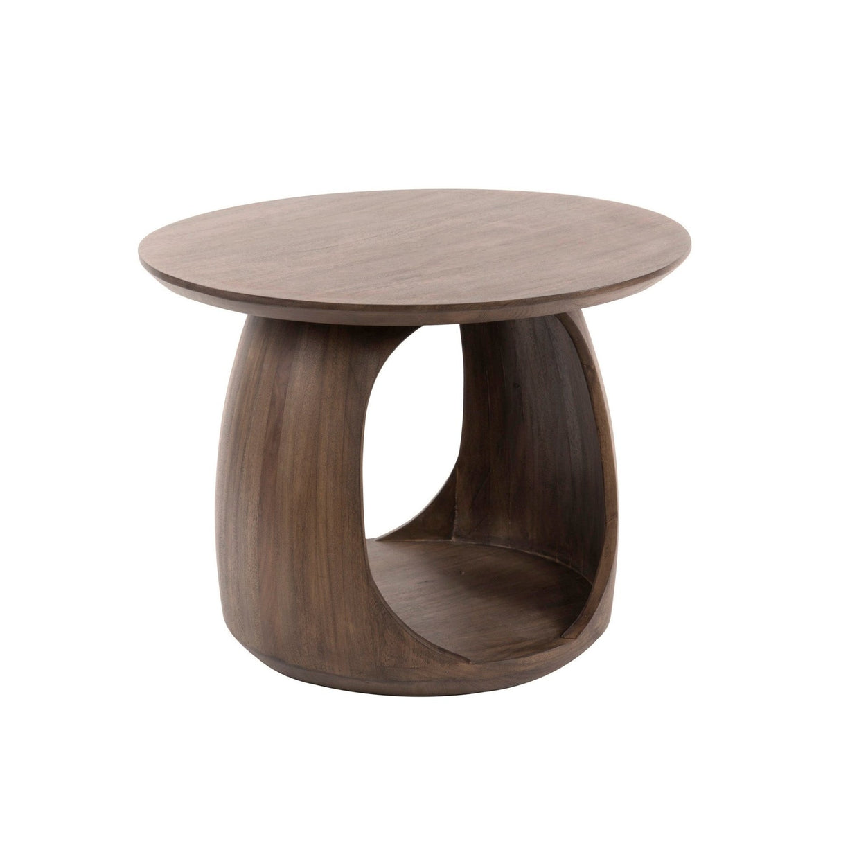 Table d'appoint Nore Acacia Massif Brun 60x60x46 cm 
